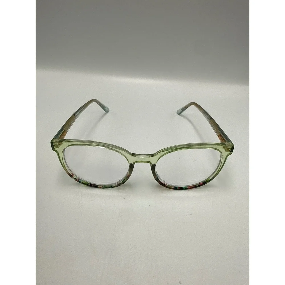 Peepers Thats a Wrap 3293 Green Confetti Blue Light Reading Glasses +2.00 Frames